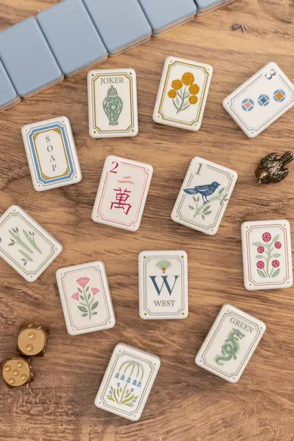 The Mahjong Foundry Hampton Blue Tile Set