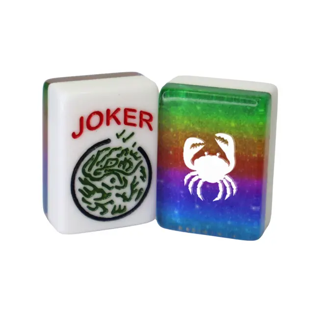 Where the Wind Blows CUSTOM Crab American Mah Jongg Tiles — Multicolor Ombre