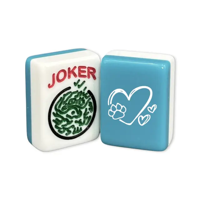 Where the Wind Blows CUSTOM White Hearts and Paw Print Tiles — Teal And White