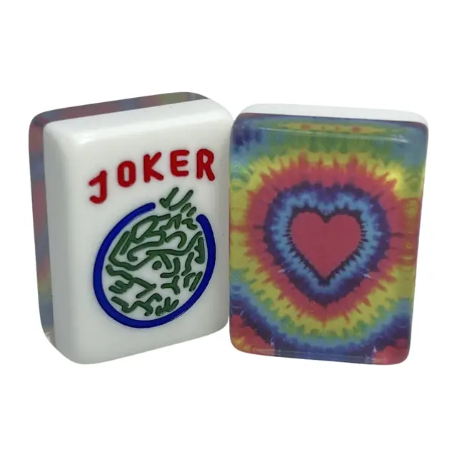 Where the Wind Blows Tie Dye Heart American Mah Jongg Tiles